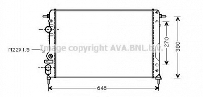 AVA QUALITY COOLING rt2266 -  Радиатор, охлаждение двигателя